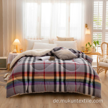 King Size Steppdecke Flanell Steppmuster